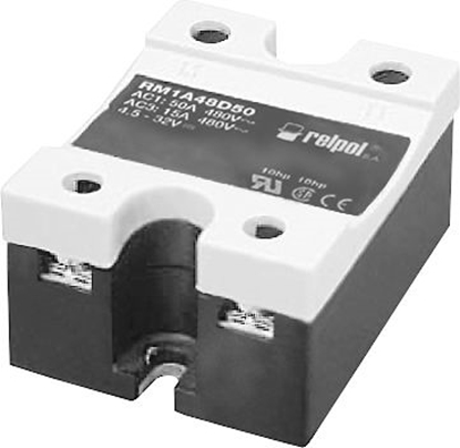 Attēls no Carlo Gavazzi Przekaźnik półprzewodnikowy jednofazowy 42-440V AC 50A 4-32V DC (RM1A40D50)