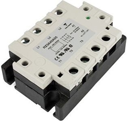 Attēls no Carlo Gavazzi Przekaźnik półprzewodnikowy trójfazowy 24-440V AC 55A 4-32V DC (RZ3A40A55)