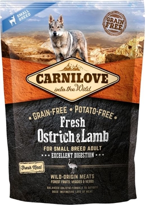 Attēls no Carnilove Carnilove Dog Fresh Ostrich & Lamb Adult Small - struś i jagnięcina 1.5kg