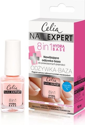 Attēls no Celia Nail Expert Nawilżająca odżywka-baza do paznokci 8w1 10ml