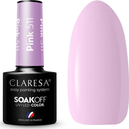 Attēls no Claresa Claresa Soak Off UV/LED Pink lakier hybrydowy 511 5g