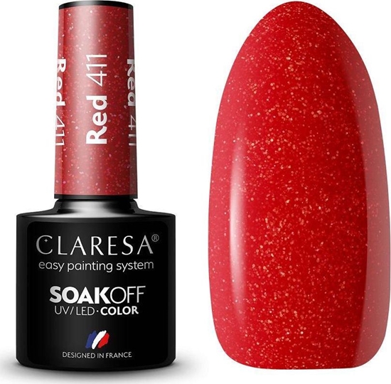 Изображение Claresa Claresa Soak Off UV/LED Red lakier hybrydowy 411 5g