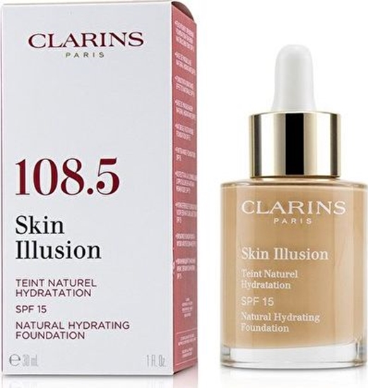 Picture of Clarins Skin Illusion Natural Hydrating Foundation Spf 15 108.5 Cashew 30ml