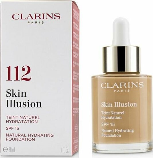 Picture of Clarins Skin Illusion Natural Hydrating Foundation Spf 15 112 Amber 30ml