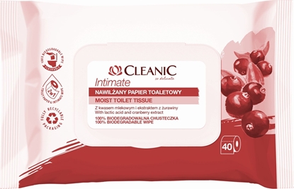 Picture of Cleanic Cleanic Intimate Nawilżany Papier toaletowy 1op.-40szt