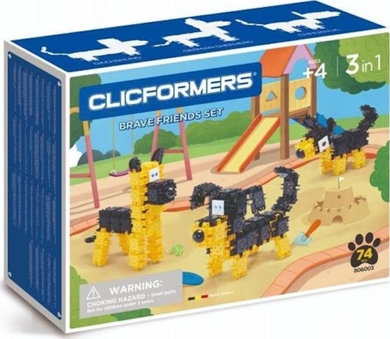 Изображение Clics Klocki CLICFORMERS Black and yellow friends 74el (806003)