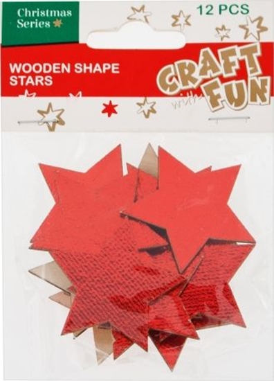 Изображение Craft with Fun CF OZDOBA BN DREW GWIAZDY 12SZT PBH 12/288