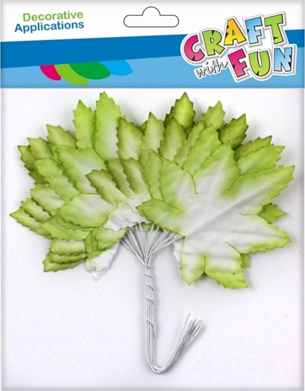 Изображение Craft with Fun CF OZDOBA DEK DRUCIK LISC 4CM 12SZT ZIEL 12/960