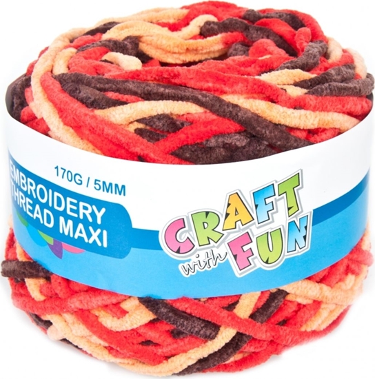 Изображение Craft with Fun CF OZDOBA DEK MULINA GIGA 170G 5MM CZERW MIX6/60