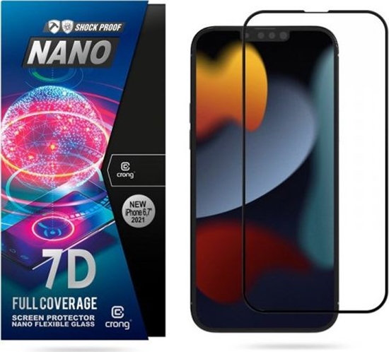 Изображение Niepękające szkło hybrydowe 7D Nano Flexible Glass iPhone 14 Plus / iPhone 13 Pro Max