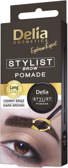 Изображение Delia Eyebrow Expert Pomada do brwi Dark brown