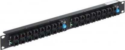 Attēls no Delta Patch panel 1U 19" 16x RJ-45 / 16x RJ-45 (POE-16/R19)