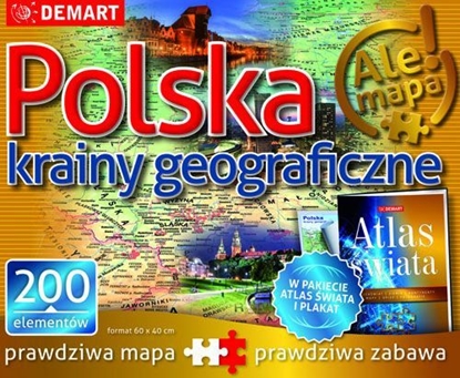 Attēls no Demart Puzzle: Polska-krainy geograficzne+atlas