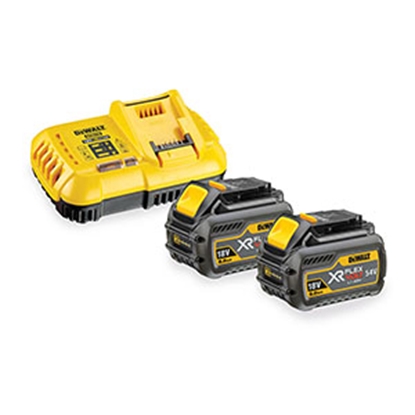 Attēls no Dewalt Zestaw XR Flexvolt ładowarka DCB118 + 2 akumulatory DCB546 XR Flexvolt 6.0Ah (DCB118T2)