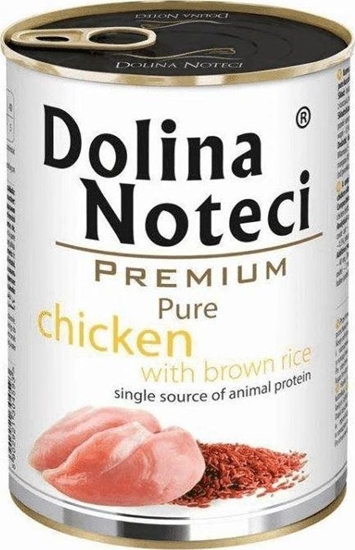 Изображение Dolina Noteci DOLINA NOTECI PIES PURE 400g kurczak z brązowym ryżem PUSZKA