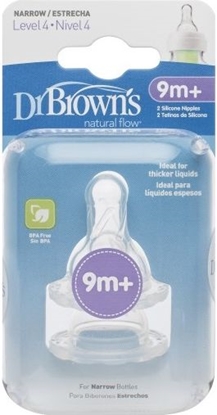 Attēls no Dr Browns Smoczek 4 Standard Silikonowy 9m+ 2 sztuki (QU0053)