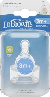 Изображение Dr Browns Smoczek Standard 3m+ 2 sztuki (QU0034)