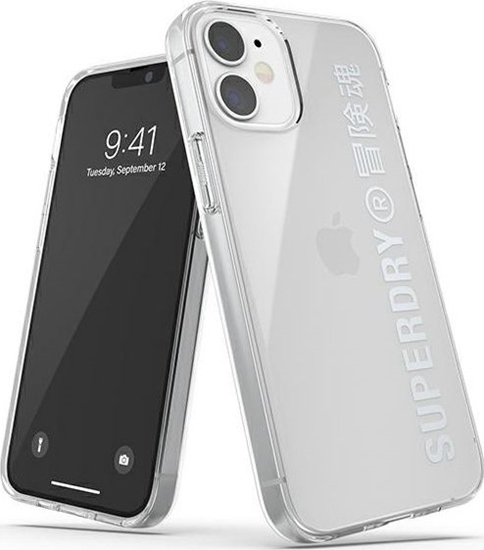 Изображение Dr Nona SuperDry Snap iPhone 12 mini Clear Case srebrny/silver 42590