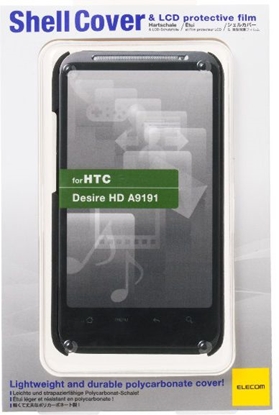 Attēls no Elecom Shell Cover & folia HTC Desire HD, black 12523