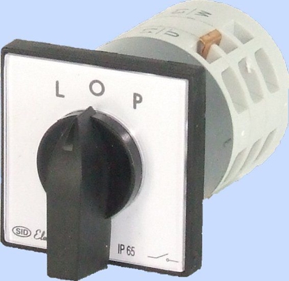 Picture of Elektromet Łącznik krzywkowy L-0-P 3P 12A IP65 Łuk E12-42 z płytką (921202)