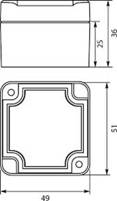 Picture of Elektro-Plast STRONG Puszka hermetyczna n/t 51x49x36mm IP67 PHP-116 szary (62.116)