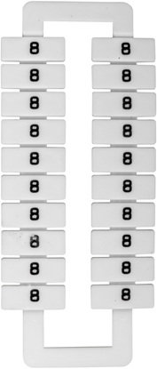 Изображение EM Group Oznacznik do złączek szynowych 2,5-70mm2 /8/ biały (43192)
