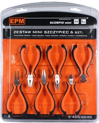 Attēls no EPM Zestaw mini szczypiec 6 szt. CRV Scorpio (E-400-0040)