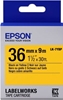 Изображение Epson Label Cartridge Pastel LK-7YBP Black/Yellow 36mm (9m)