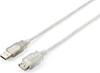 Picture of Equip USB 2.0 Type A Extension Cable Male to Female, 3.0m , Transparent Silver