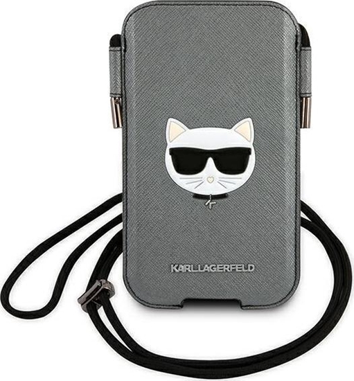 Picture of Etui na tablet Karl Lagerfeld Karl Lagerfeld Torebka KLHCP12LOPHCHG 6,7" szary/grey hardcase Saffiano Ikonik Choupette Head