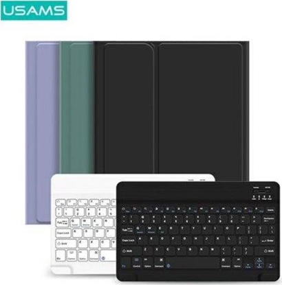 Attēls no Usams USAMS Etui Winro z klawiaturą iPad 9.7" fioletowe etui-biała klawiatura/purple cover-white keyboard IPO97YRXX03 (US-BH642)