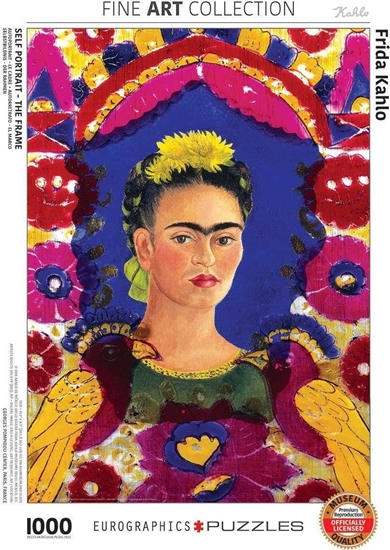 Изображение Eurographics Puzzle 1000 Portret Fridy Kahlo z ptakami