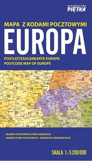 Изображение Europa Mapa z kodami pocztowymi 1:5 200 000