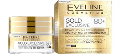 Attēls no Eveline Gold Lift Expert 80+ Krem-serum odbudowujący na dzień i noc 50ml