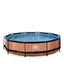 Picture of EXIT Wood pool ø360x76cm with filter pump - brown