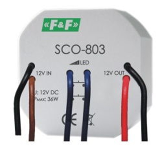 Picture of F&F Ściemniacz LED 36W 12V DC z pamięcią kapsułka fi55mm (SCO-803)