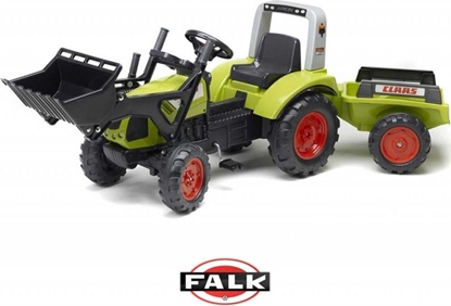 Изображение Falk Traktor na pedały Claas Arion 430 z łyżką i przyczepką 1040AM Zielony