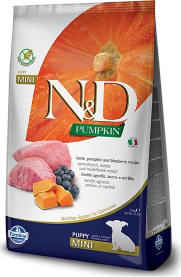 Picture of Farmina N&d gf pumpkin lamb&blueberry puppy mini 2,5 kg