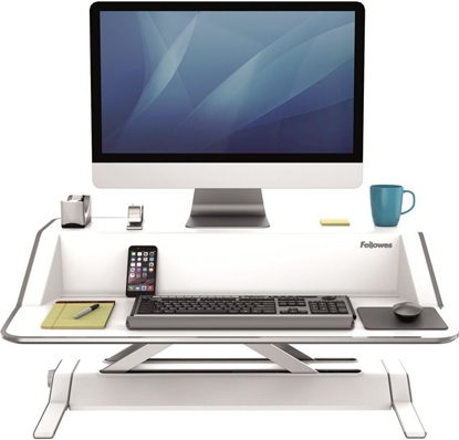 Attēls no Fellowes Lotus Sit-Stand Workstation – White