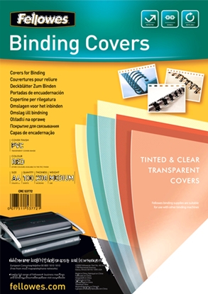 Изображение Fellowes 5377201 binding cover A4 Plastic, PVC Red, Transparent 100 pc(s)