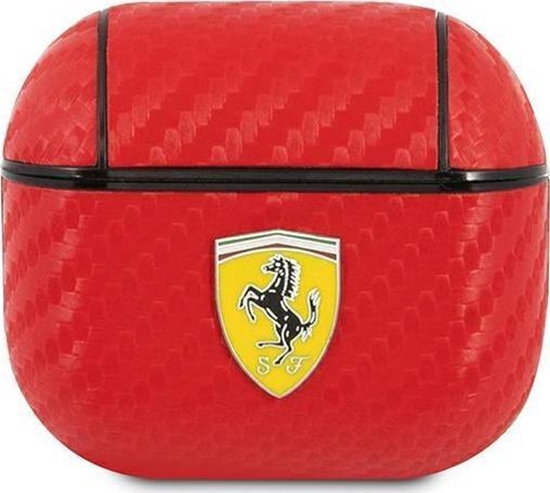 Picture of Ferrari Ferrari FESA3CARE AirPods 3 cover czerwony/red On Track PU Carbon () - FER000515