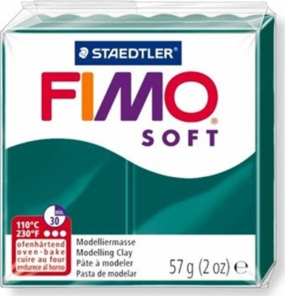 Изображение Fimo Masa plastyczna termoutwardzalna Soft szmaragodowa 57g