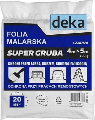 Изображение Folia malarska EPM folia malarska super gruba, czarna 4x5m 700G (D-300-0210)