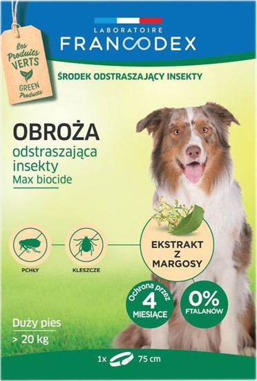 Picture of Francodex FRANCODEX Obroża dla dużych psów powyżej 20 kg odstraszająca insekty - 4 miesiące ochrony, 75 cm