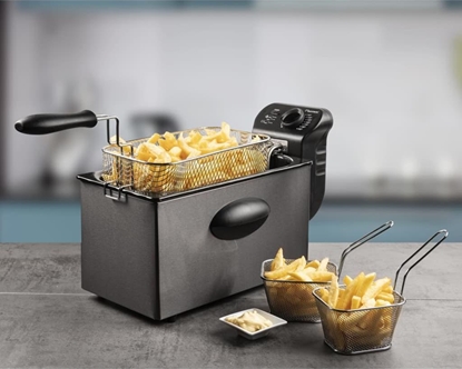 Attēls no Frytkownica Bestron Bestron CoolZone AF357A, deep fryer (grey/black)