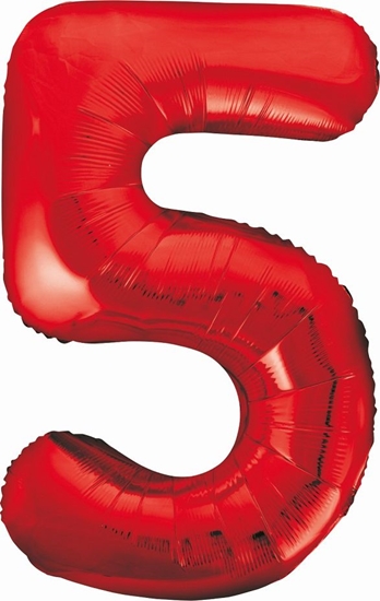 Picture of GoDan Balon foliowy Cyfra 5 czerwona, 85cm