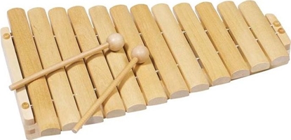 Attēls no Goki Ksylofon, Cymbałki 12 tonowy drewniany dla dzieci, pomoce Montessori uniw
