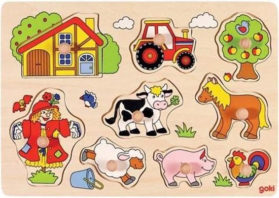 Picture of Goki Puzzle z uchwytami Farma (221592)