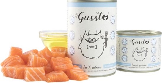 Изображение GUSSTO Fresh Salmon puszka z łososiem dla kota 190g