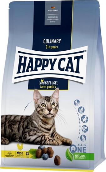 Изображение Happy Cat Culinary Farm Poultry, sucha karma, dla kotów dorosłych, drób, 10 kg, worek